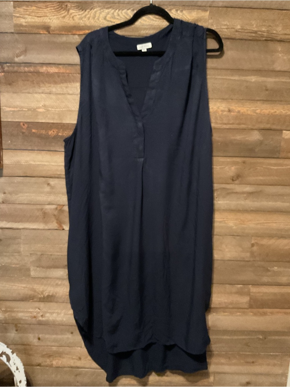 Women’s Alex & Lili  Hi Low Navy Blue Sleeveless Sheath Dress Women’s Size 3X